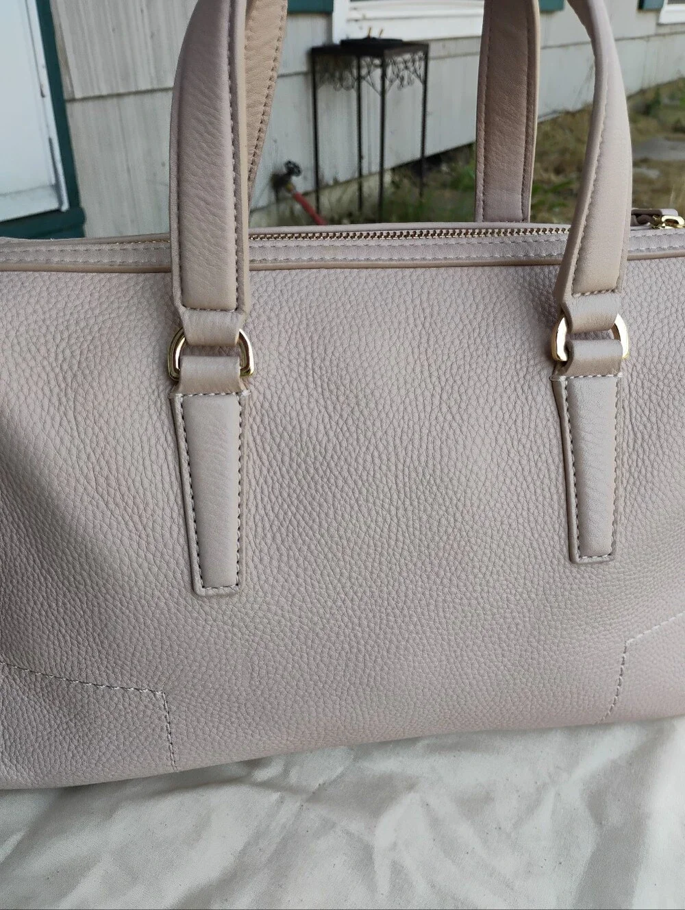 Tory Burch-Britten Pebbled Leather Satchel (Pink Moon 🩷🌙) Dust Bag Included